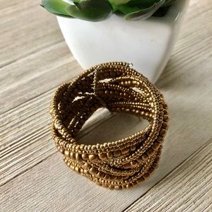 Deep Bronze Wired Wrap Bracelet